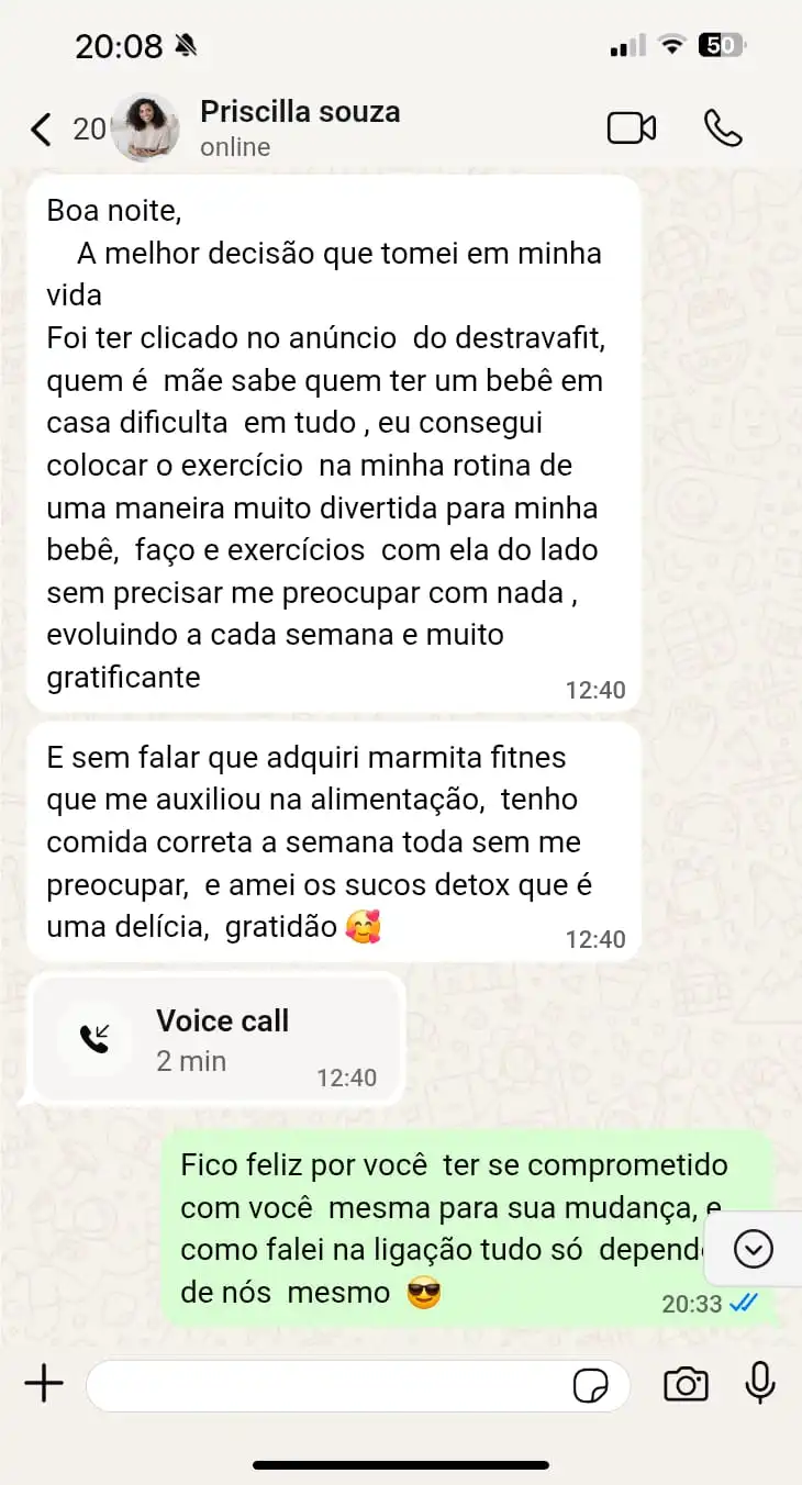 Priscilla Souza - transformou sua rotina mesmo sendo mãe de bebê